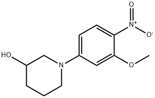 1-(3-甲氧基-4-硝基-苯基)-哌啶-3-醇 结构式