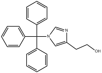 2-(1-トリチル-1H-イミダゾール-4-イル)エタノール 化学構造式