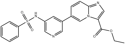 6-[5-(フェニルスルホニルアミノ)ピリジン-3-イル]イミダゾ[1,2-a]ピリジン-3-カルボン酸エチル