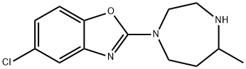 5-Chloro-2-(hexahydro-5-methyl-1H-1,4-diazepin-1-yl)benzoxazole Structure