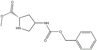 L-脯氨酸, 4-[[(苯基甲氧基)羰基]氨基]-甲酯, 盐酸盐, (4R)-, 1279026-84-4, 结构式