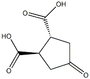 1,2-Cyclopentanedicarboxylic acid, 4-oxo-, (1R,2R)- Structure