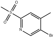 5-ブロモ-4-メチル-2-(メチルスルホニル)ピリジン 化学構造式
