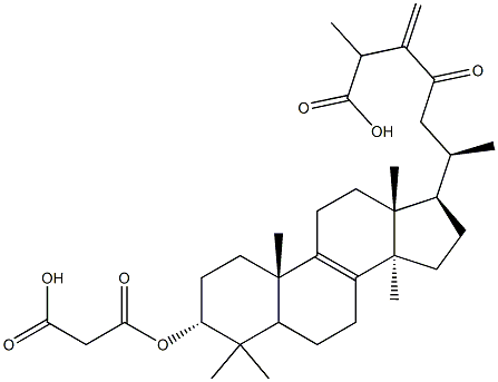 3ALPHA-羧基乙酰氧基-24-亚甲基-23-氧代羊毛甾-8-烯-26-酸,127970-62-1,结构式