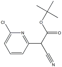 tert-butyl 2-(6-chloropyridin-2-yl)-2-cyanoacetate Struktur