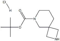 2,6-Diazaspiro[3.5]nonane-6-carboxylic acid, 1,1-diMethylethyl ester, hydrochloride (1:1) Structure