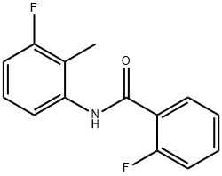 2-フルオロ-N-(3-フルオロ-2-メチルフェニル)ベンズアミド 化学構造式