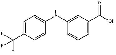 3-((4-(三氟甲基)苯基)氨基)苯甲酸 结构式