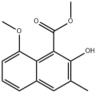2-Hydroxy-8-Methoxy-3-Methyl-1-naphthalenecarboxylic Acid Methyl Ester Struktur