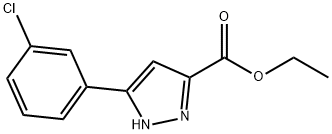 Ethyl 3-(3-chlorophenyl)-1H-pyrazole-5-carboxylate ,97% Structure