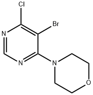 4-(5-溴-6-氯嘧啶-4-基)吗啉,1289263-29-1,结构式