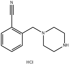 2-Piperazin-1-ylMethyl-benzonitrile hydrochloride Struktur