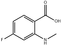 4-氟-2-(甲氨基)苯甲酸 结构式