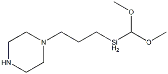 3-ピペラジノプロピルメチルジメトキシシラン 化学構造式