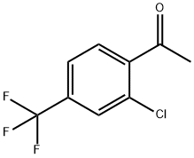 1-(2-クロロ-4-(トリフルオロメチル)フェニル)エタノン 化学構造式
