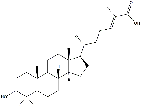 3-HYDROXYLANOST-9(11),24-DIEN-26-OIC ACID,129724-83-0,结构式