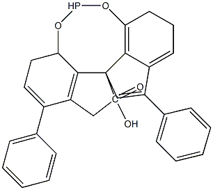 (11aR)-10,11,12,13-Tetrahydro-5-hydroxy-3,7-diphenyl-diindeno[7,1-de:1',7'-fg][1,3,2]dioxaphosphocin-5-oxide Struktur