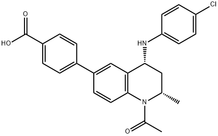 4-[(2S)-1-アセチル-2β-メチル-4β-[(4-クロロフェニル)アミノ]-1,2,3,4-テトラヒドロキノリン-6-イル]安息香酸