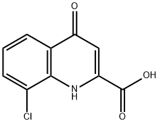 8-chloro-4-oxo-1,4-dihydroquinoline-2-carboxylic acid Structure