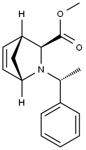 Methyl (1S,3S,4R)-2-((1R)-1-phenylethyl)-2-azabicyclo[2.2.1]hept-5-ene-3-carboxylate Struktur