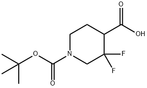 1-[(叔丁氧基)羰基] -3,3-二氟哌啶-4-甲酸, 1303972-81-7, 结构式