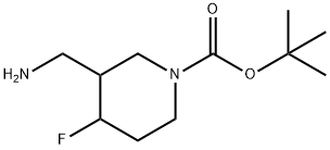 tert-butyl 3-(aMinoMethyl)-4-fluoropiperidine-1-carboxylate Struktur