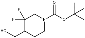 3,3-二氟-4-(羟甲基)哌啶-1-甲酸叔丁酯, 1303974-47-1, 结构式
