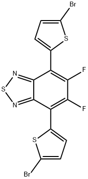 4,7-Bis(5-broMothiophen-2-yl)-5,6-difluorobenzo[c][1,2,5] thiadiazole 化学構造式