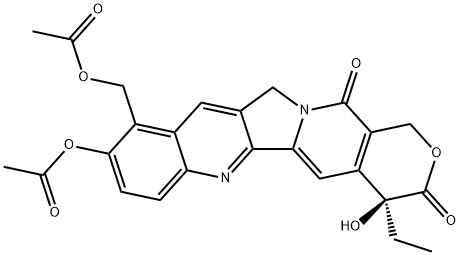 (4S)-9-(Acetyloxy)-10-[(acetyloxy)Methyl]-4-ethyl-4-hydroxy-1H-pyrano[3',4':6,7]indolizino[1,2-b]quinoline-3,14(4H,12H)-dione Structure