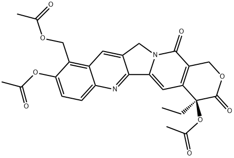 (4S)-4,9-Bis(acetyloxy)-10-[(acetyloxy)Methyl]-4-ethyl-1H-pyrano[3',4':6,7]indolizino[1,2-b]quinoline-3,14(4H,12H)-dione,1304788-27-9,结构式