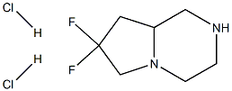 7,7-difluorooctahydropyrrolo[1,2-a]pyrazine dihydrochloride Structure