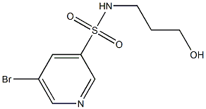 5-溴-N-(3-羟基丙基)吡啶-3-磺酰胺 结构式
