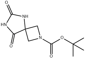 tert-butyl 6,8-dioxo-2,5,7-triazaspiro[3.4]octane-2-carboxylate Struktur