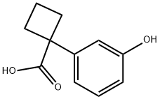 1-(3-Hydroxyphenyl)cyclobutanecarboxylic acid Struktur