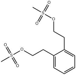 1,2-phenylenebis(ethane-2,1-diyl) diMethanesulfonate Structure