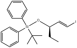 1,1'-[(1,1-DiMethylethyl)[[(1R,2E)-1-ethyl-3-iodo-2-propen-1-yl]oxy]silylene]bis-benzene Structure