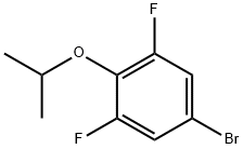 5-ブロモ-1,3-ジフルオロ-2-(プロパン-2-イルオキシ)ベンゼン 化学構造式