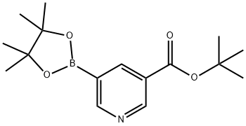 5-(4,4,5,5-四甲基-1,3,2-二氧杂环戊硼烷-2-基)烟酸叔丁酯, 1309982-38-4, 结构式