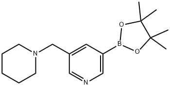 3-(piperidin-1-ylMethyl)-5-(4,4,5,5-tetraMethyl-1,3,2-dioxaborolan-2-yl)pyridine Structure