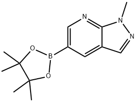 1-Methyl-5-(4,4,5,5-tetraMethyl-1,3,2-dioxaborolan-2-yl)-1H-pyrazolo[3,4-b]pyridine Struktur