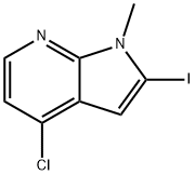 4-chloro-2-iodo-1-Methyl-1H-pyrrolo[2,3-b]pyridine Structure