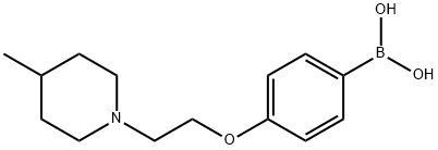 4-(2-(4-甲基哌啶-1-基)乙氧基)苯基硼酸, 1312801-94-7, 结构式