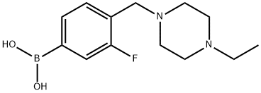 4-((4-ethylpiperazin-1-yl)Methyl)-3-fluorophenylboronic acid Struktur