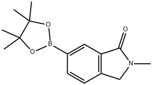 2-メチル-6-(4,4,5,5-テトラメチル-1,3,2-ジオキサボロラン-2-イル)イソインドリン-1-オン 化学構造式