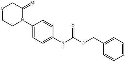 N-[4-(3-氧代-4-吗啉)苯基]氨基甲酸苯基甲酯 结构式