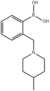 2-((4-Methylpiperidin-1-yl)Methyl)phenylboronic acid Struktur