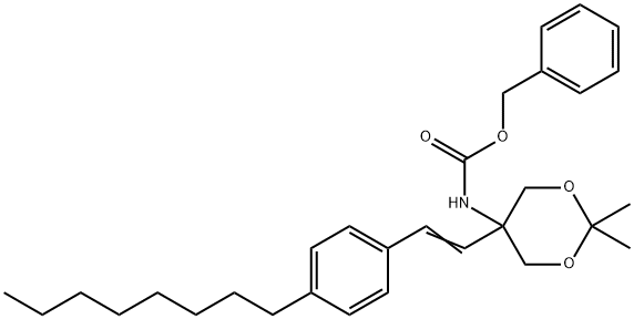 (E)-benzyl5-(4-octylstyryl)-2,2-diMethyl-1,3- dioxan-5-ylcarbaMate Struktur