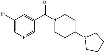 (5-ブロモピリジン-3-イル)(4-(ピロリジン-1-イル)ピペリジン-1-イル)メタノン 化学構造式