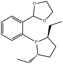 (2S,5S)-1-(2-(1,3-Dioxolan-2-yl)phenyl)-2,5-diethylphospholane, 97% Structure