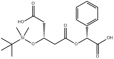 (3R)-3-(tert-ButyldiMethylsilyloxy)glutaric acid -1-((R)-(-)-Mandelic acid ester Struktur